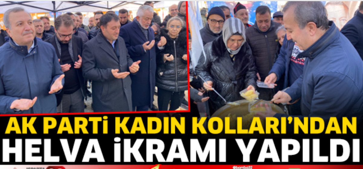 AK PARTİ KADIN KOLLARI HELVA DAĞITTI