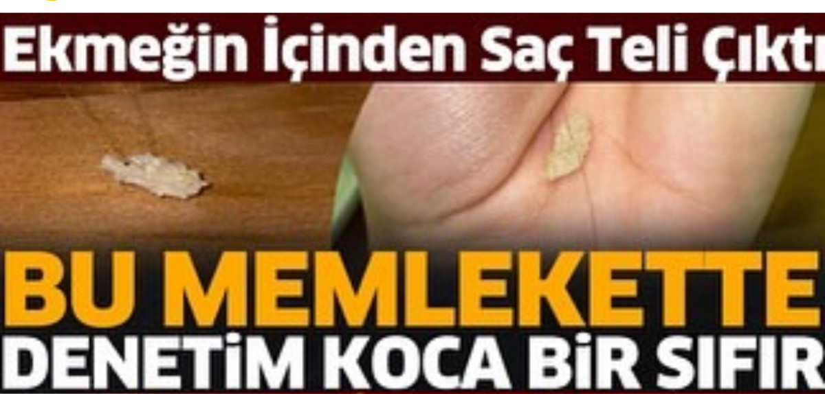 EKMEĞİN İÇİNDEN ŞİMDİ DE SAÇ TELİ ÇIKTI FIRINLAR NEDEN DENETLENMİYOR 